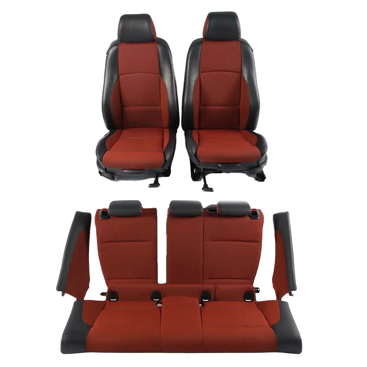 BMW E81 Seats M Sport Cloth Fabric / Leather Interior Front Rear Seat Orange