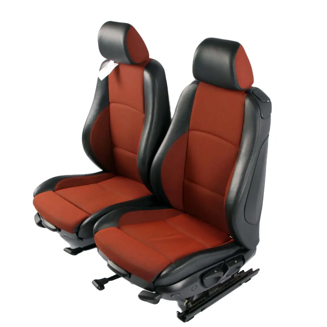 BMW E81 Seats M Sport Cloth Fabric / Leather Interior Front Rear Seat Orange