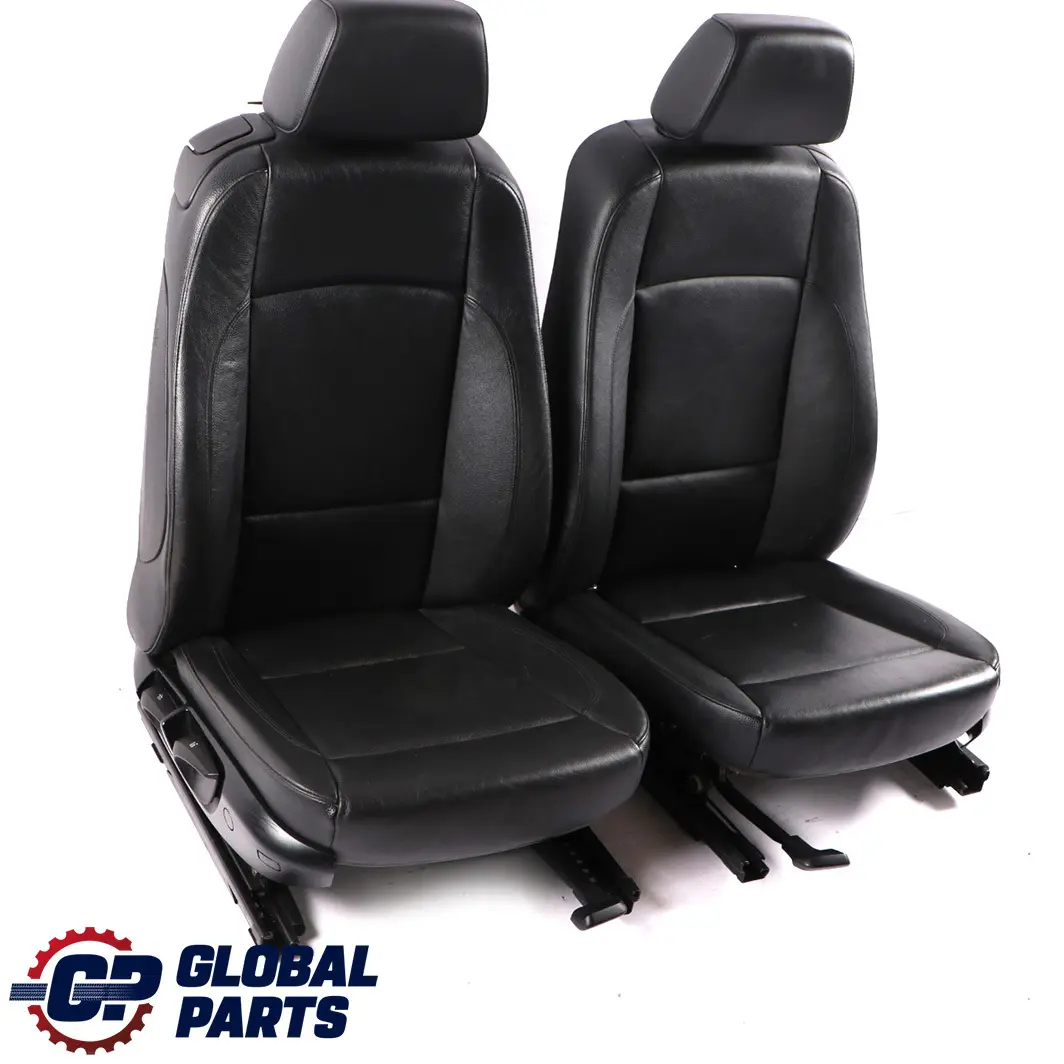 BMW E82 Coupe Heated Black Leather Interior Seats Front Rear Seat and Door Cards