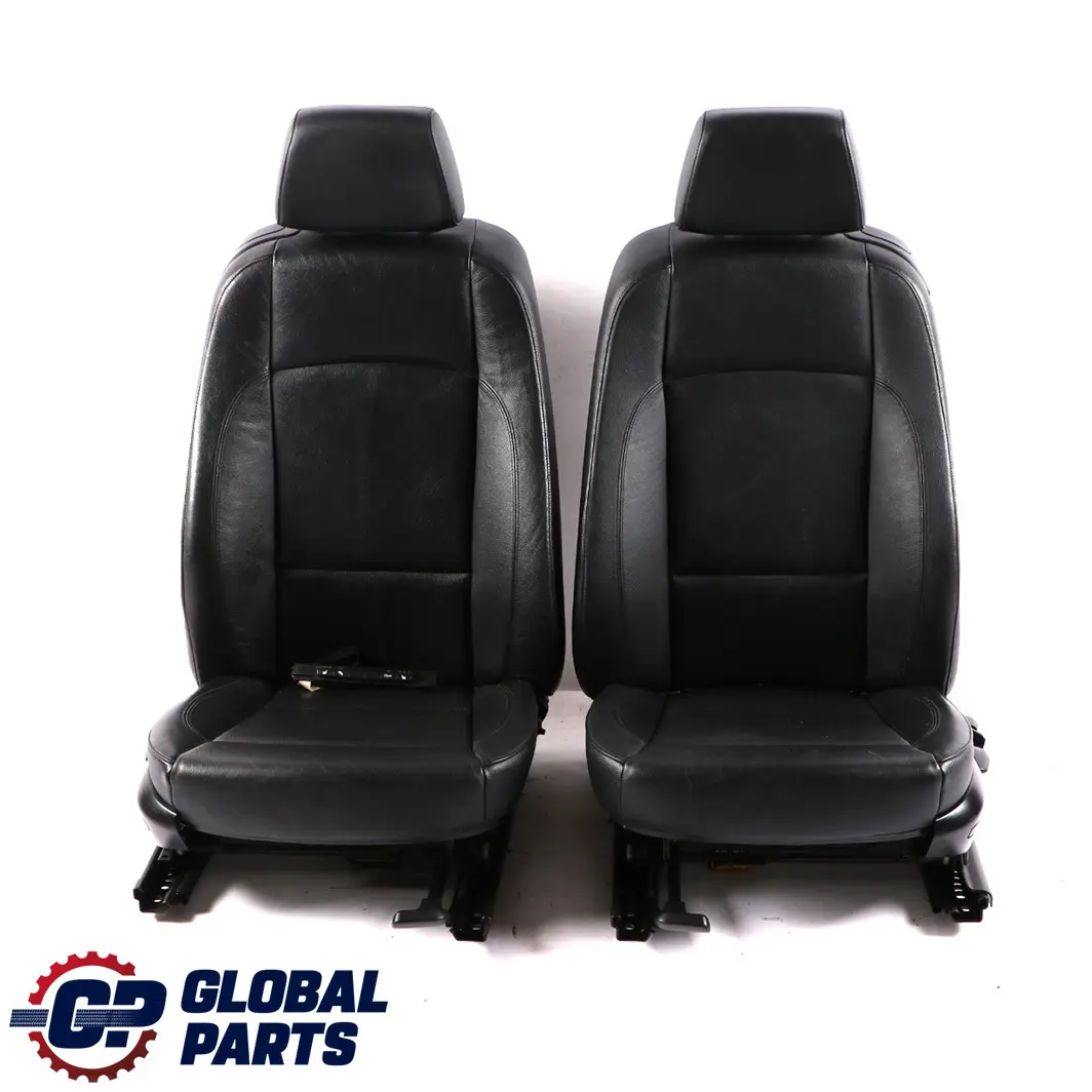 BMW E82 Coupe Heated Black Leather Interior Seats Front Rear Seat and Door Cards