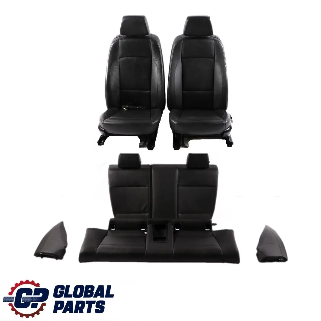 BMW E82 Coupe Heated Black Leather Interior Seats Front Rear Seat and Door Cards