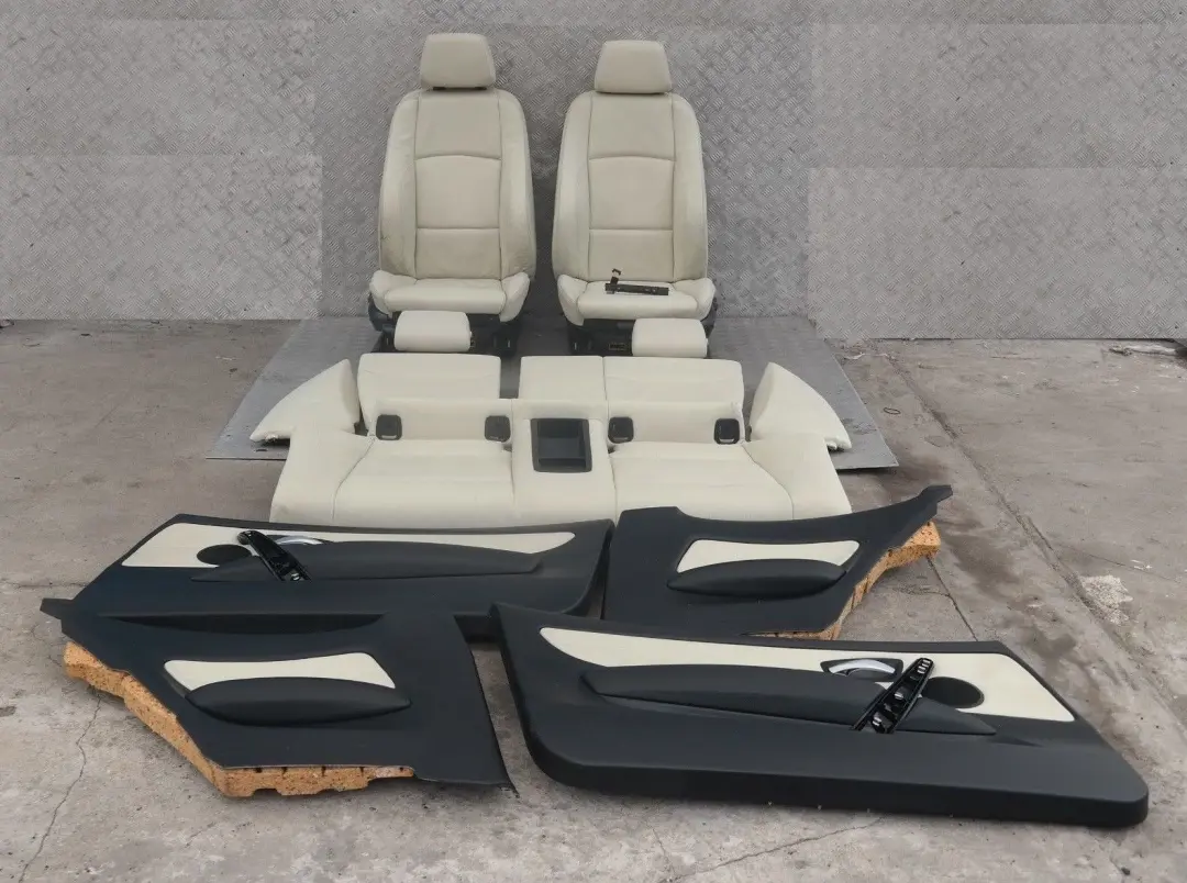 Heated Lemon Leather Interior Seats Airbag Door Cards BMW 1 SERIES E82 Sport - SKU E82 Sport Lemon Leather Seats - Part number E81