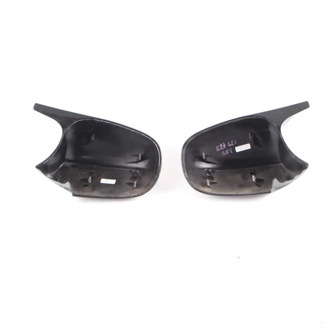 BMW E87 LCI Wing Mirror Cover Left Right N/O/S Cap Casing Housing Black Set