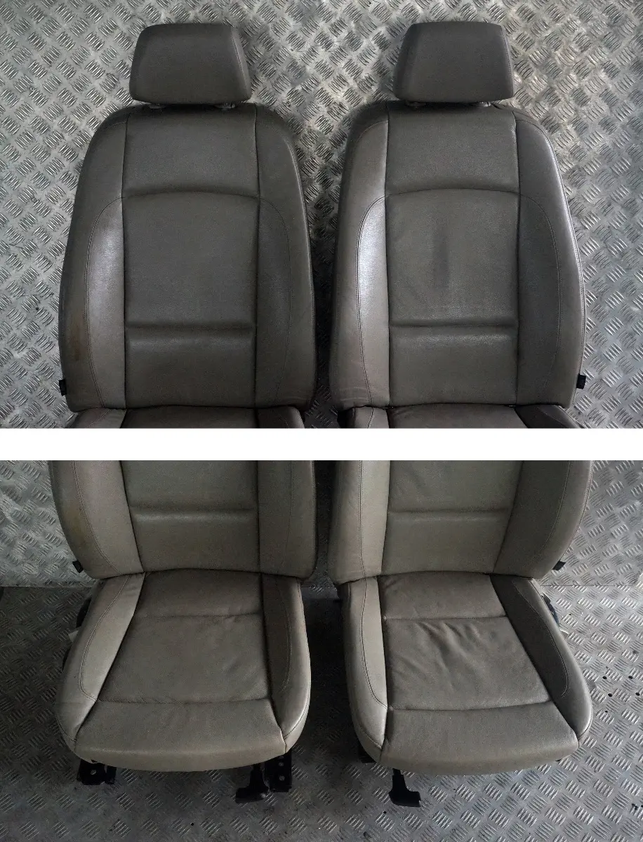BMW 1 Series E88 Heated Beige Leather Interior Seats with Airbag and Door Cards