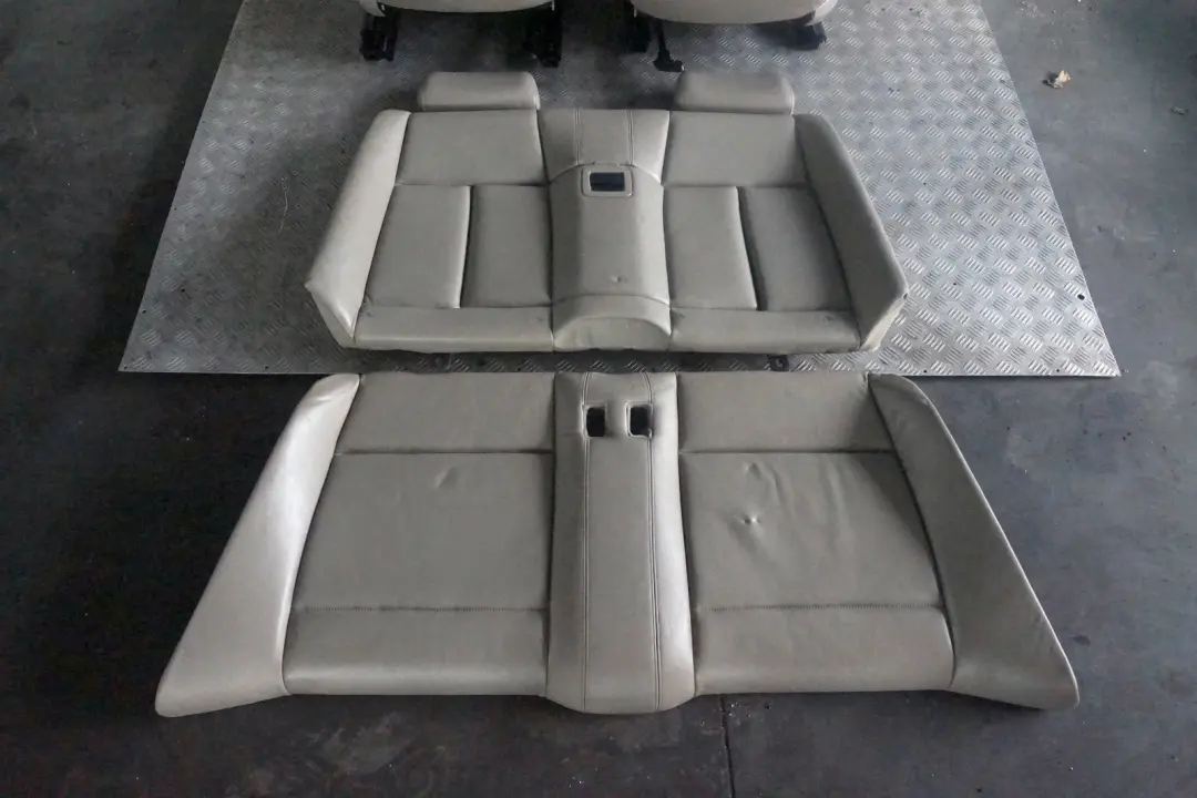 BMW 1 Series E88 Heated Beige Leather Interior Seats with Airbag and Door Cards