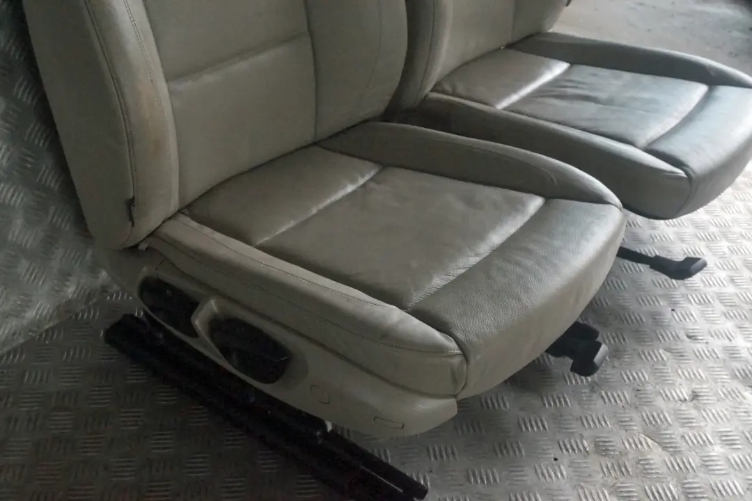 BMW 1 Series E88 Heated Beige Leather Interior Seats with Airbag and Door Cards