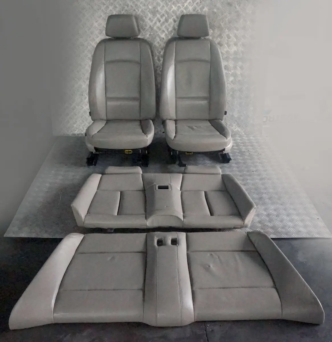 BMW 1 Series E88 Heated Beige Leather Interior Seats with Airbag and Door Cards