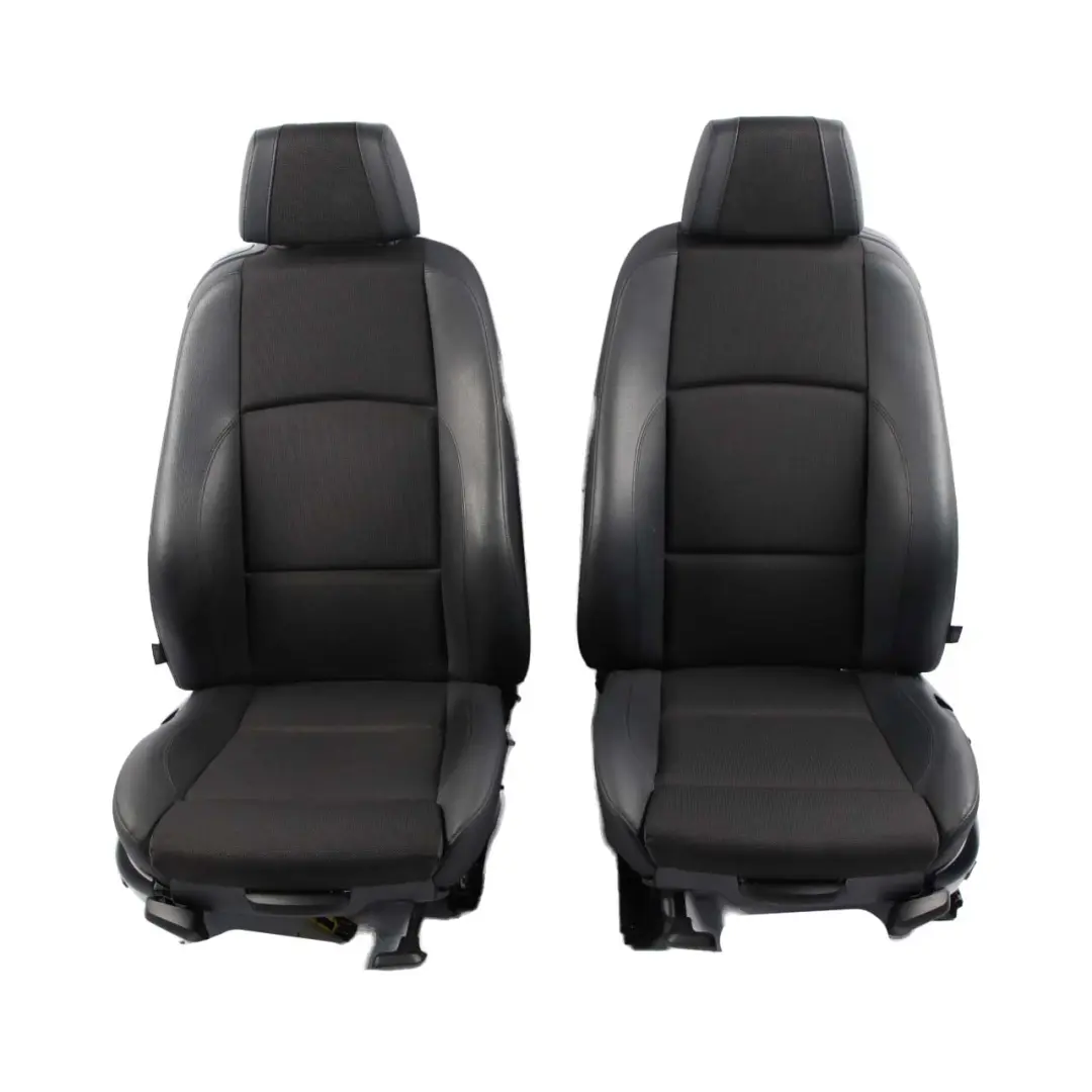 BMW E88 Seats M Sport Cloth Fabric / Imitation Leather Black Front Rear Seat 