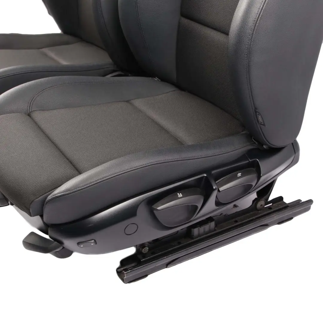 BMW E88 Seats M Sport Cloth Fabric / Imitation Leather Black Front Rear Seat 