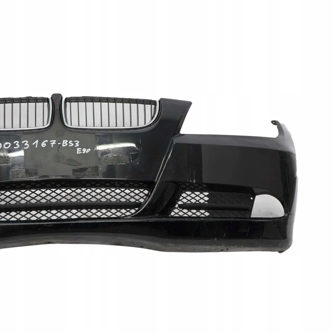 BMW 3 Series E90 E91 3 Complete Front Bumper Trim Panel Black Sapphire - 475