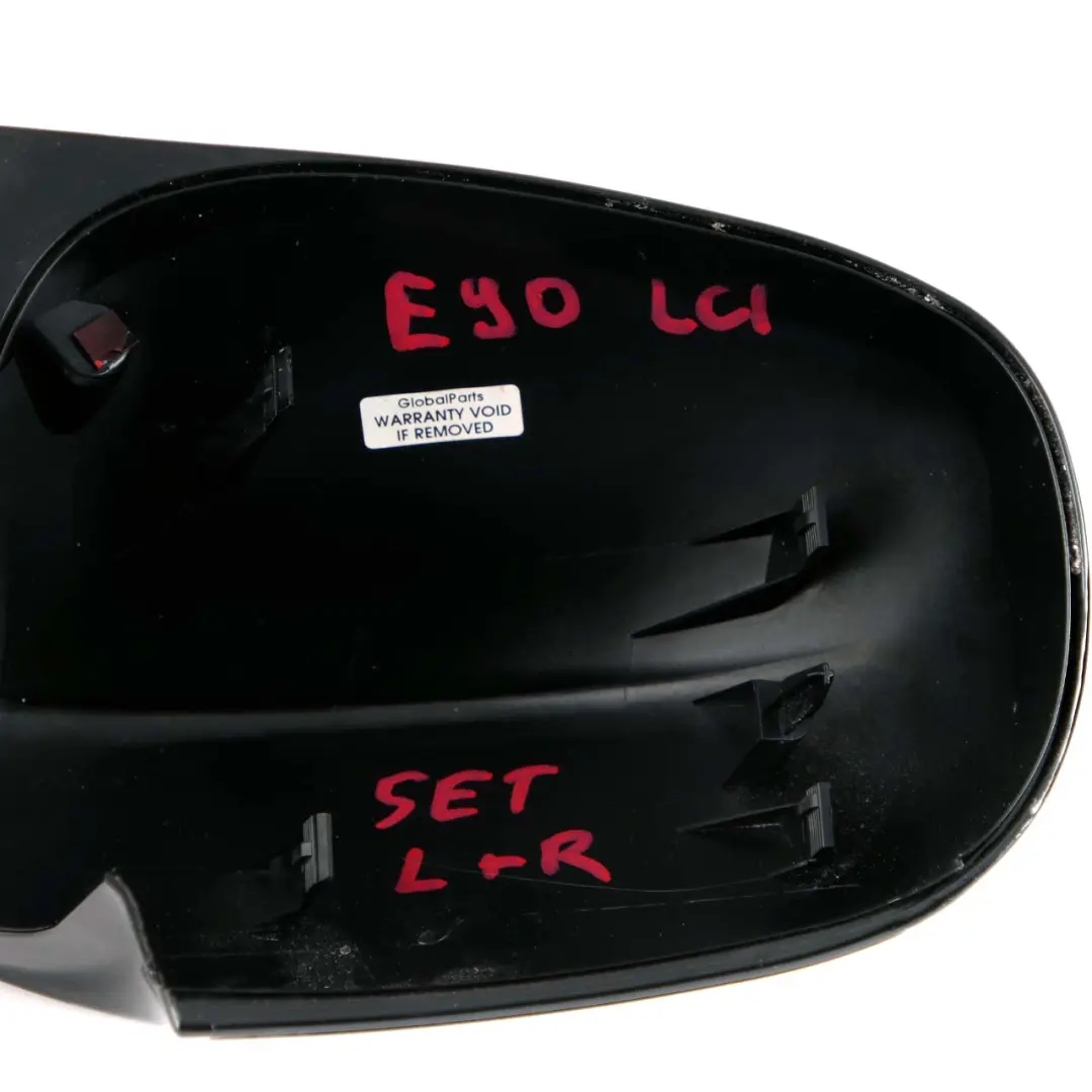 BMW E90 LCI Izquierda Derecha Tapa N/ Carcasa Espejo Retrovisor Negro Set