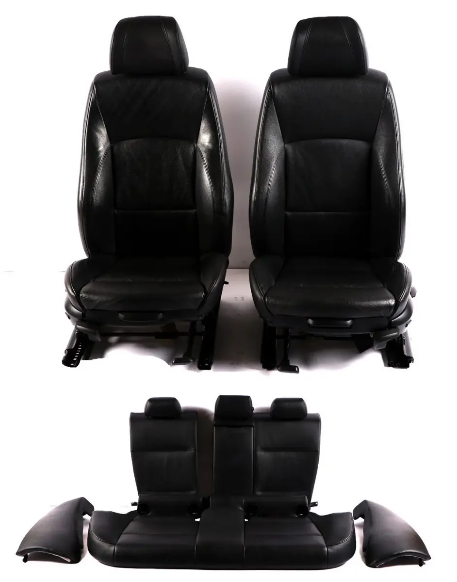 BMW E90 Saloon M Sport Black Leather Interior Seats Front Rear Set Seat