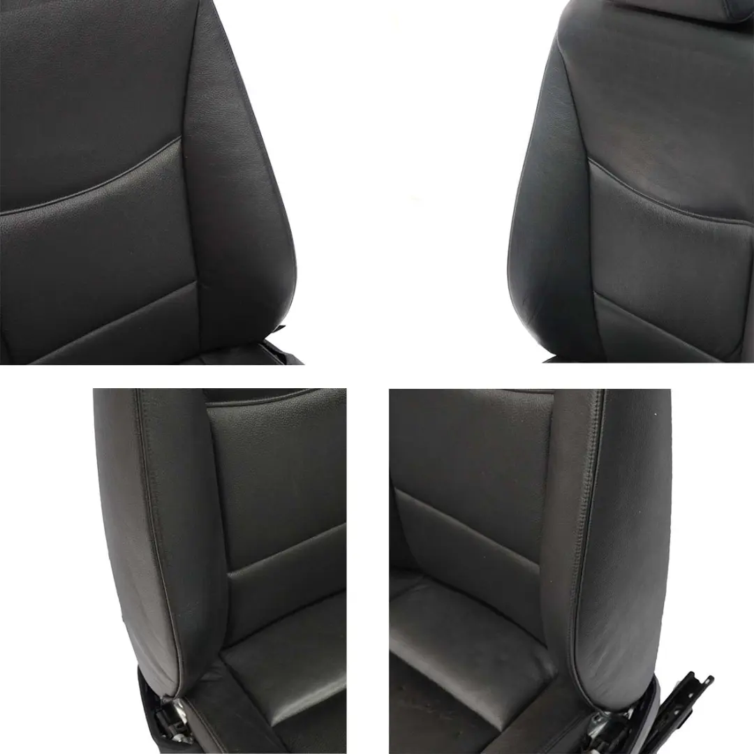 BMW 3 er E90 Schwarz Leder Sitze Vorne Hinten Sitz