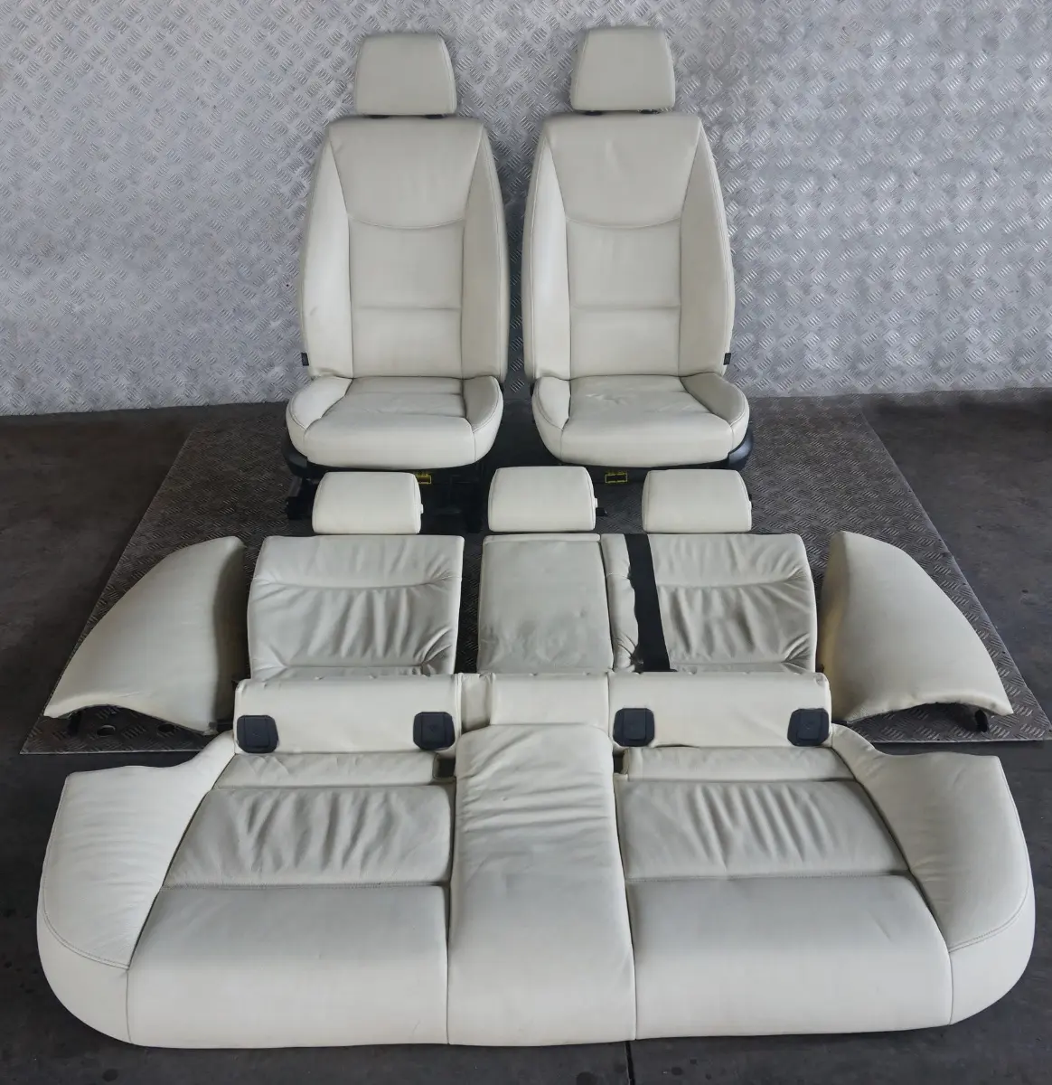 BMW 3 Seroes 1 E91 Lemon Leather Interior Seats with Airbag and Door Cards