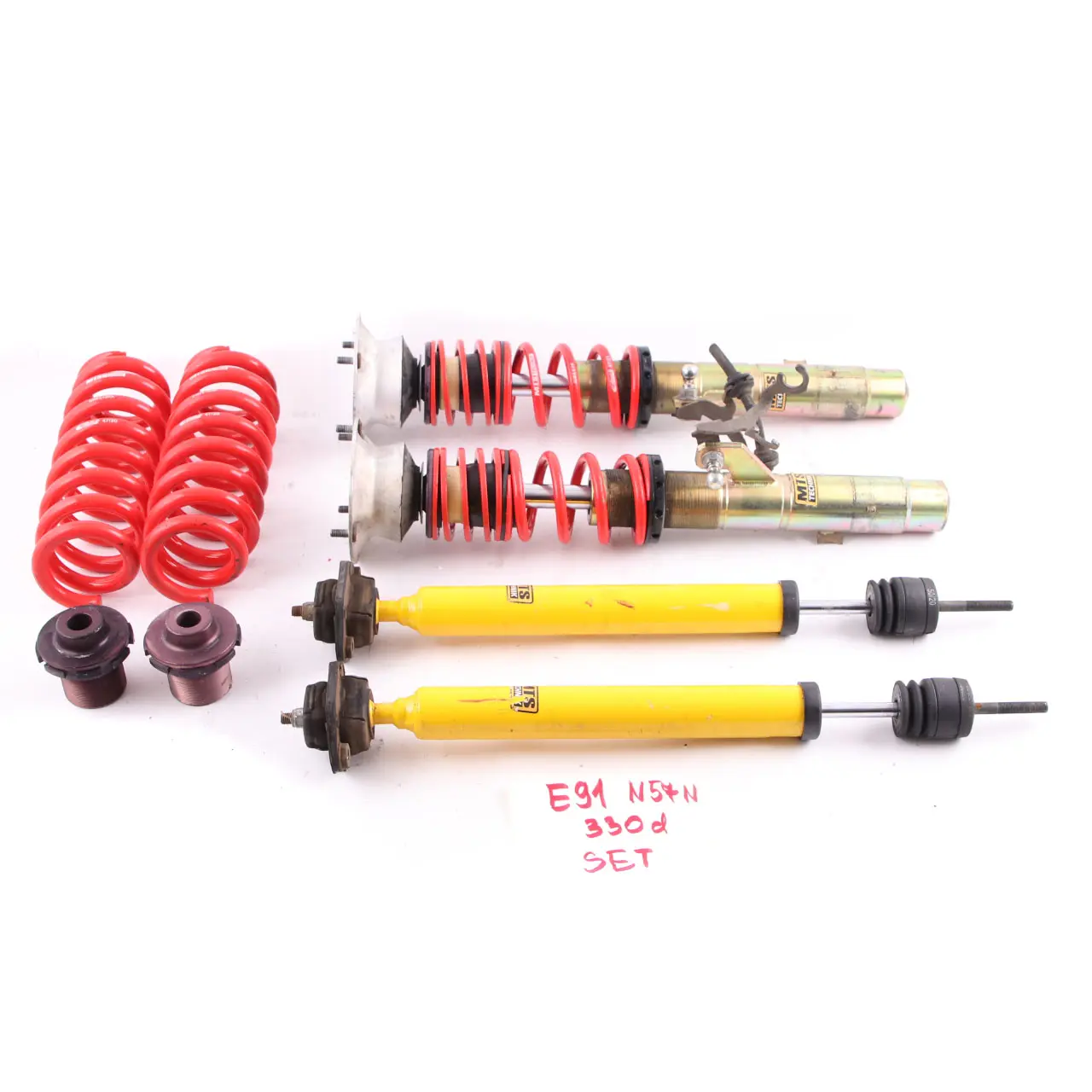 BMW E91 Suspension Spring Strut MTS Technik Front Rear Left Right Lowering Set