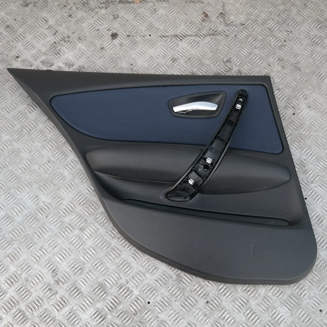 BMW E87 LCI E87N Revestimiento de Tarjeta Puerta Panel Trasero Izquierdo Azul