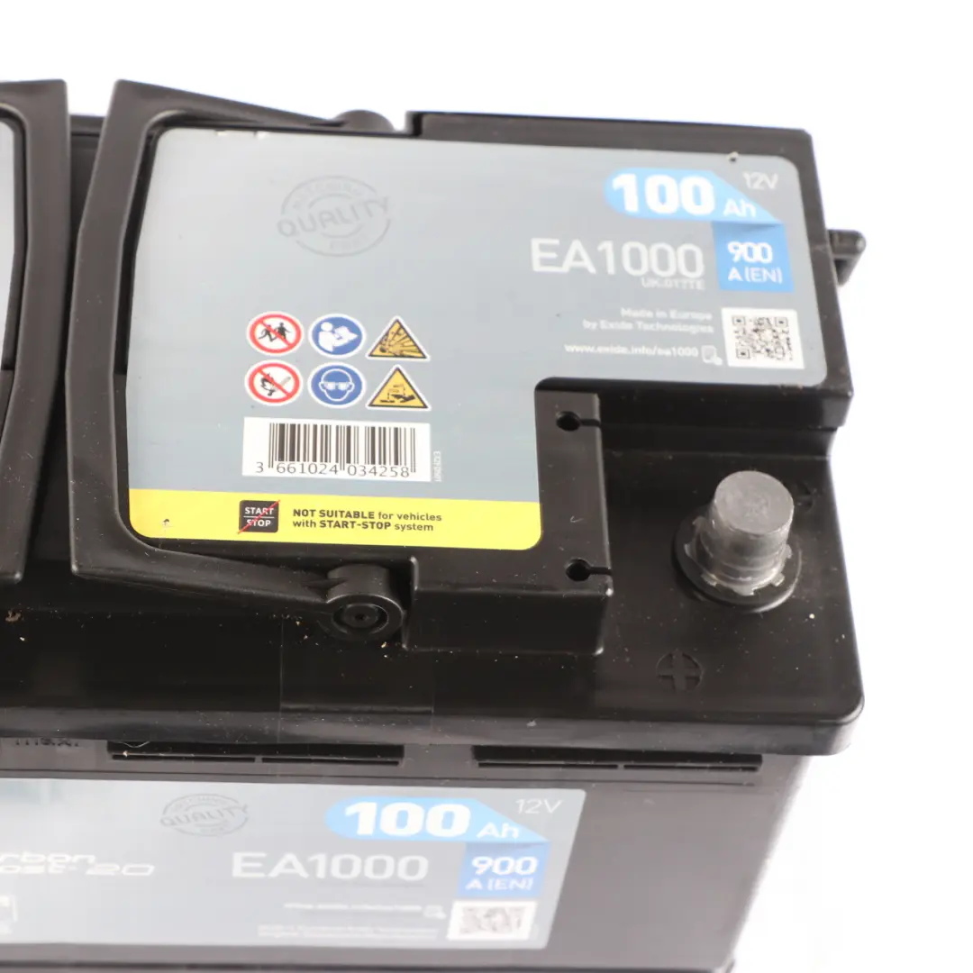 Exide Battery Carbon Boost 2.0 100Ah 900A Accumulator EA1000