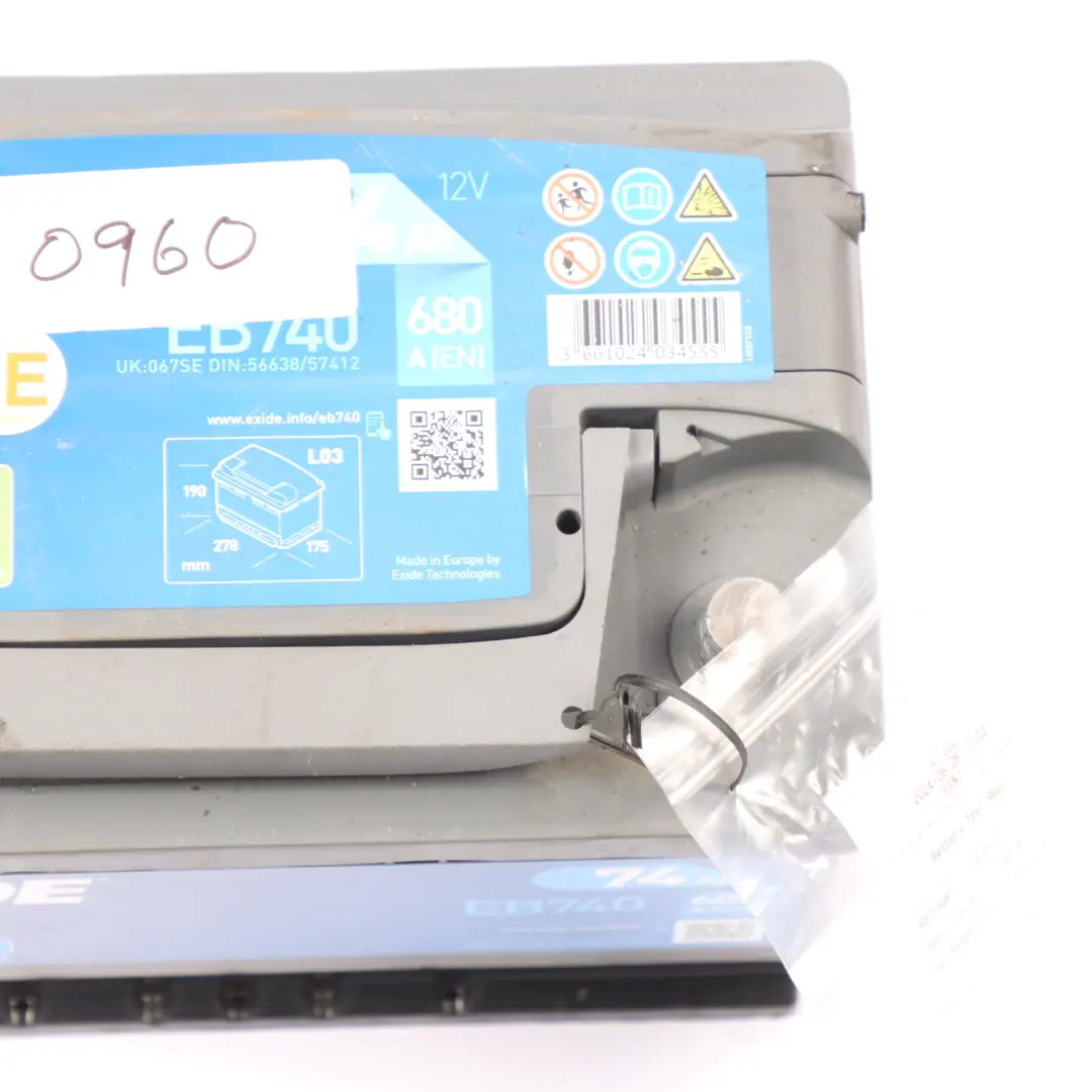 Exide Battery Excell EB500 50Ah 450A Accumulator 