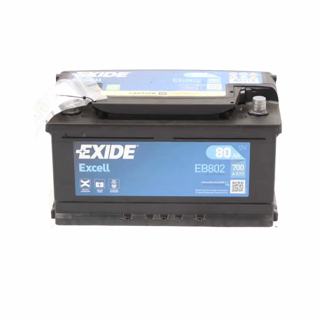 Exide Battery Excell EB802 80Ah 700A Accumulator 