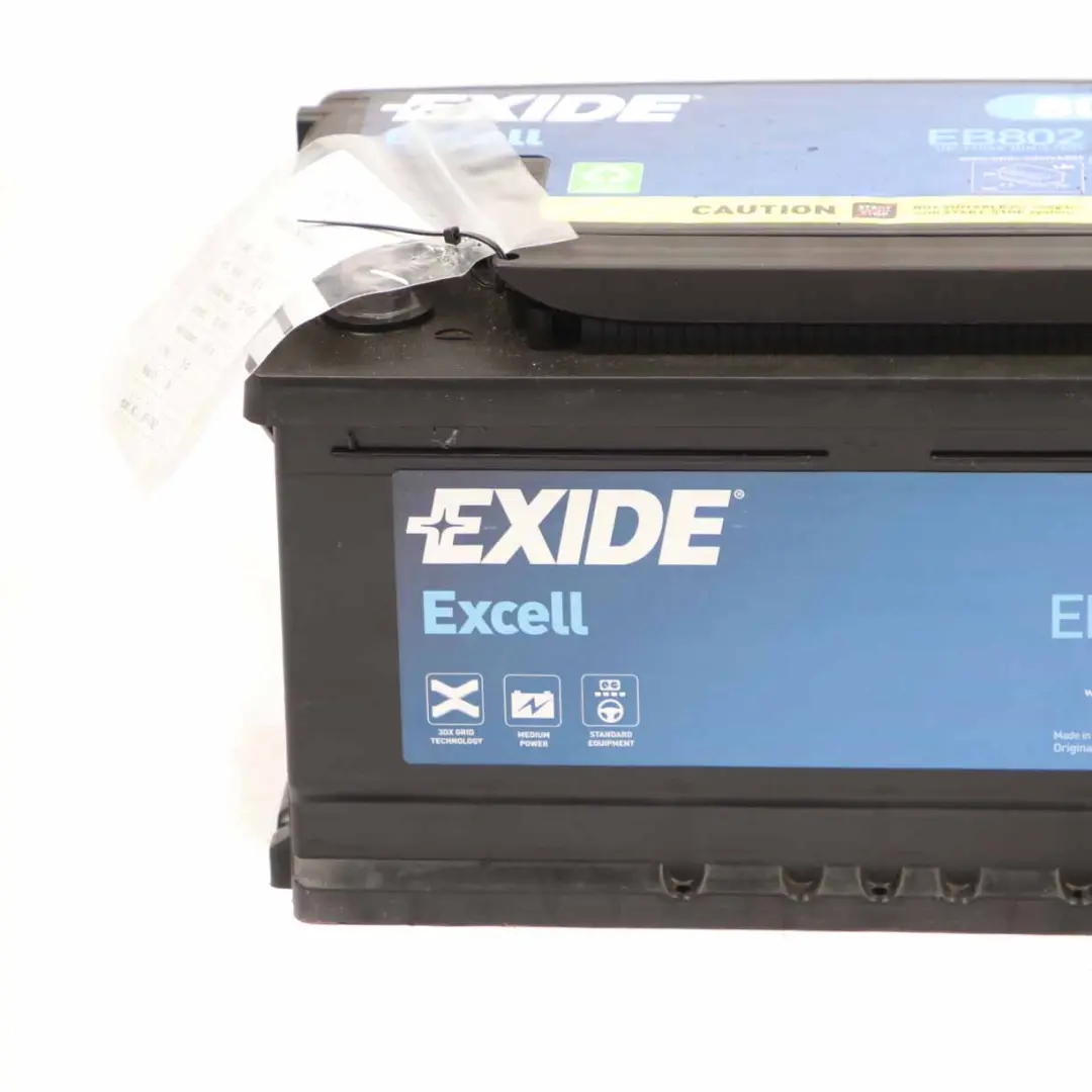 Exide Battery Excell EB802 80Ah 700A Accumulator 