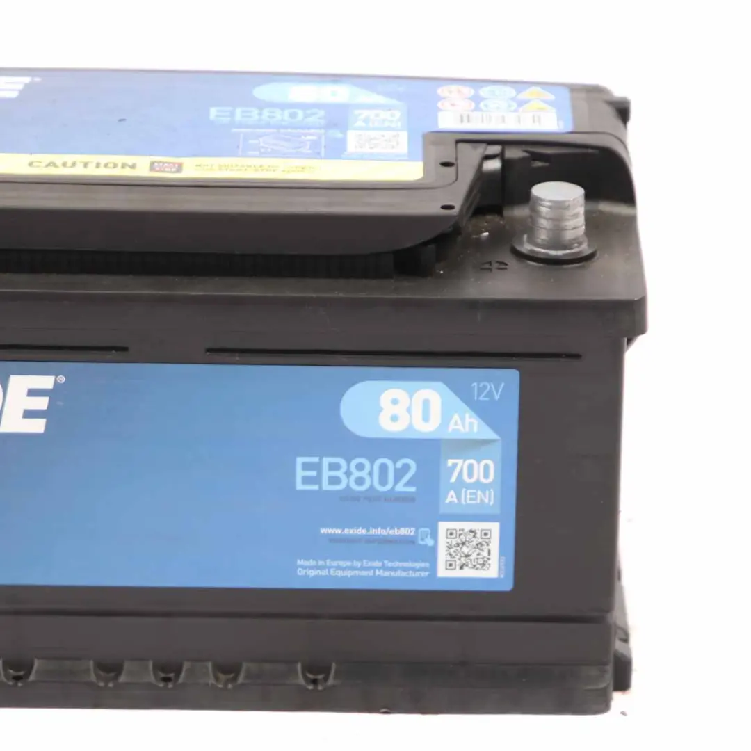Exide Battery Excell EB802 80Ah 700A Accumulator 