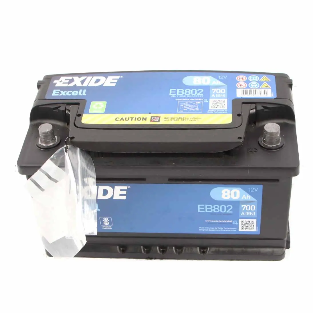 Exide Battery Excell EB802 80Ah 700A Accumulator