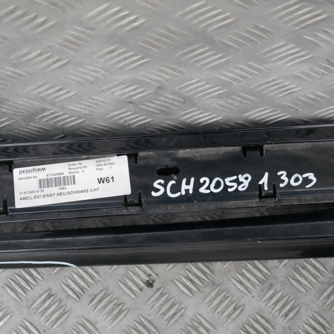 BMW 3 E87 Sill Strip Faldón Lateral Izquierdo Negro 2 Schwarz II - 668