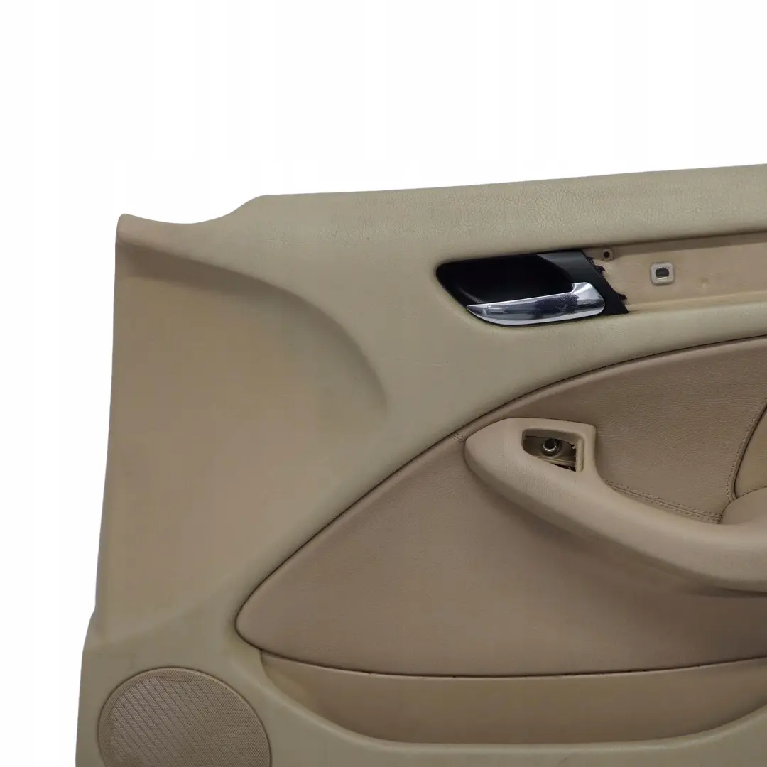 BMW E46 Berlina Touring Embellecedor Panel Puerta Delantera Derecha Cuero Beige