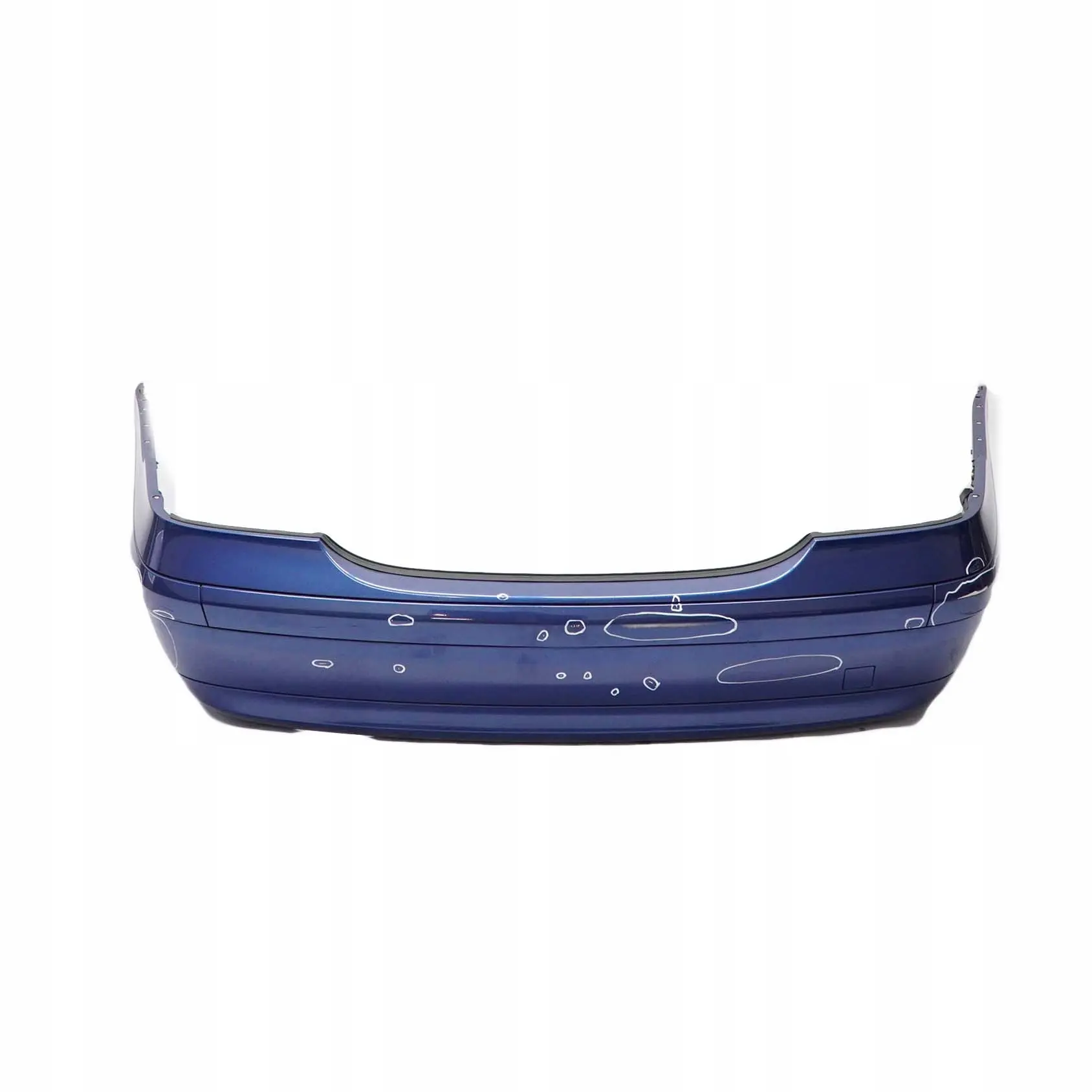 Mercedes-Benz C W203 Rear Bumper Trim Panel Jaspisblau Blue Metallic - 345