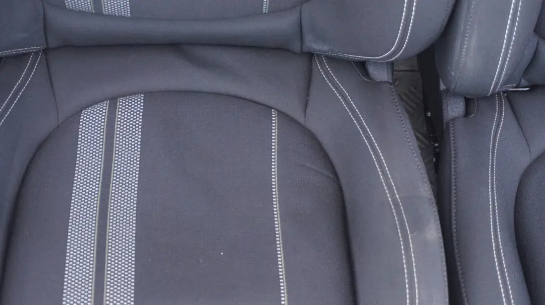 Cloth Interior Seats Double Stripe Carbon Black Door Cards BMW Mini F55 Sport - SKU rhd-F55 Cloth Sport Seats - Part number F55 Cloth Sport Seats