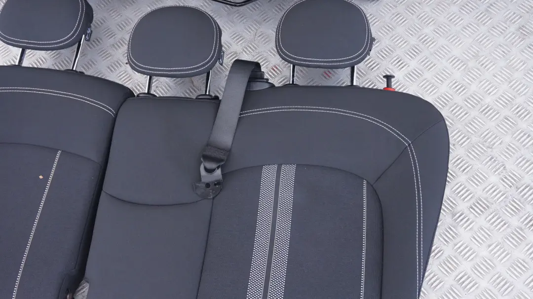 Cloth Interior Seats Double Stripe Carbon Black Door Cards BMW Mini F55 Sport - SKU rhd-F55 Cloth Sport Seats - Part number F55 Cloth Sport Seats