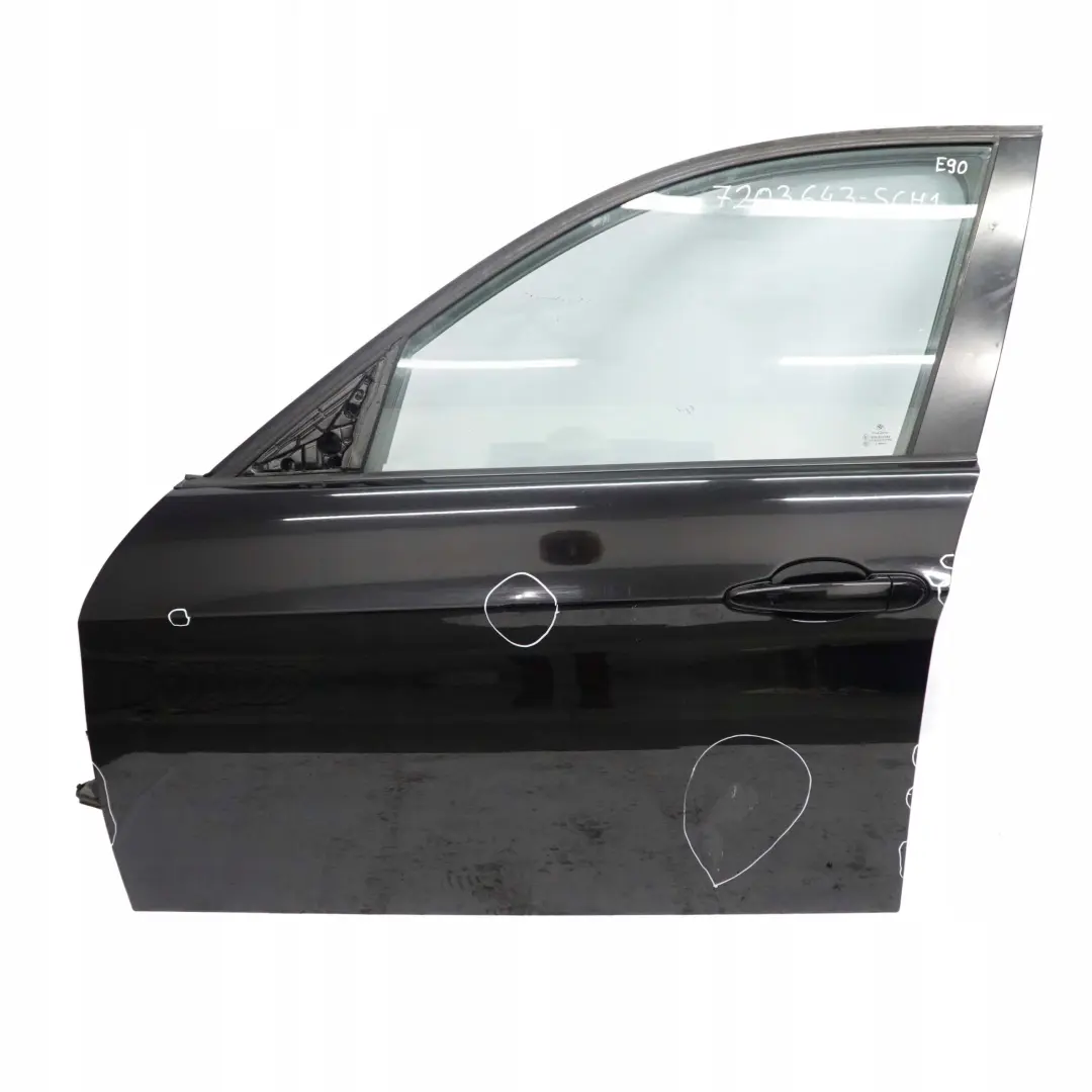 BMW 3 Series E90 E91 1 Door Front Left N/S Schwarz 2 Black - 668