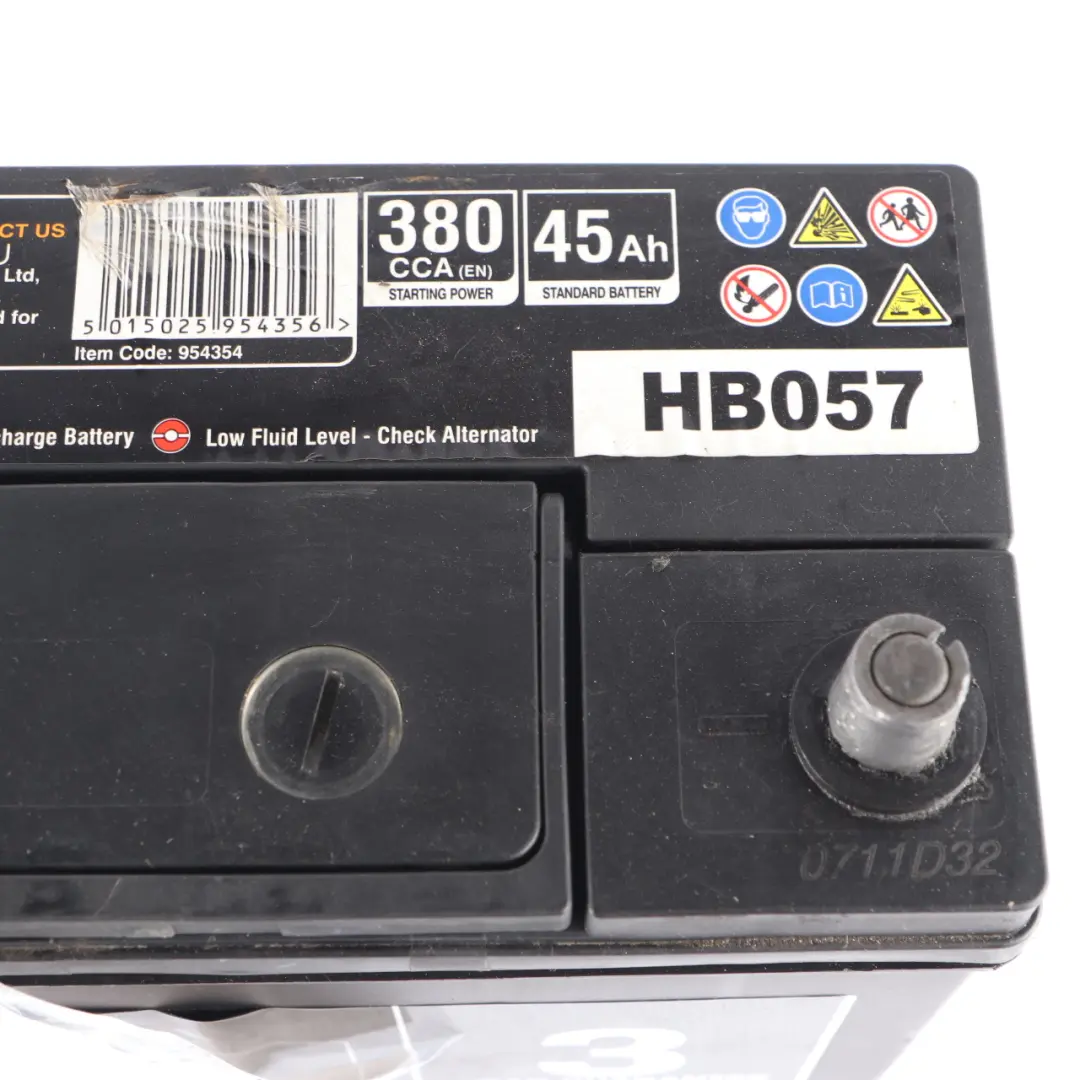 Halfords 12V Calcium Accumulator Battery 45Ah 380A HB057