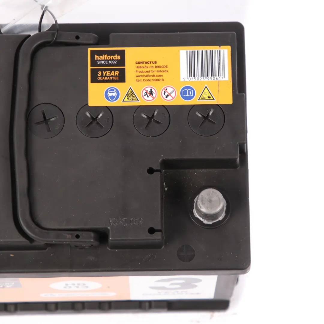 Halfords 12V Lead Acid Accumulator Battery 56Ah 480A HB013