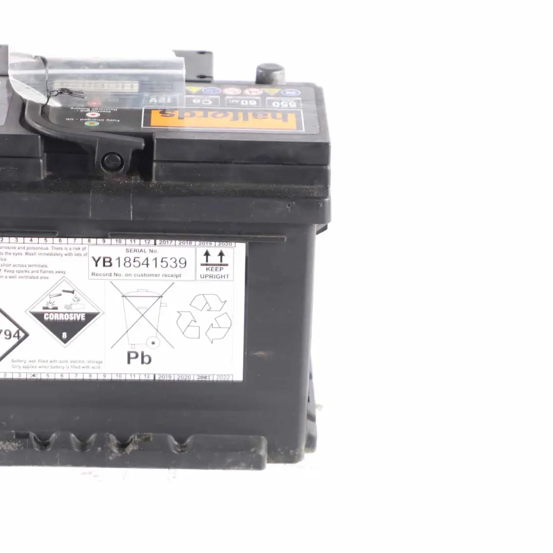 Halfords 12V Calcium Accumulator Battery 60Ah 550A HCB075