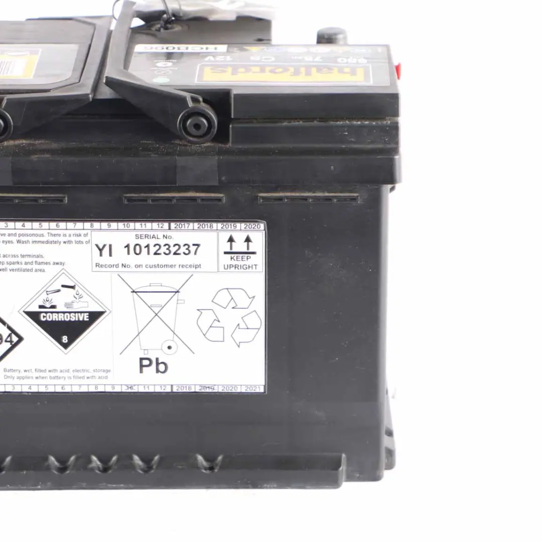 Halfords 12V Calcium Technology Accumulator Battery 75Ah 680A HCB096