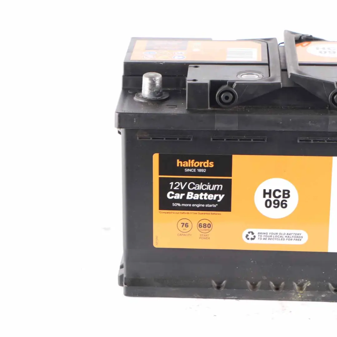 Halfords 12V Calcium Accumulator Battery 76Ah 680A HCB096
