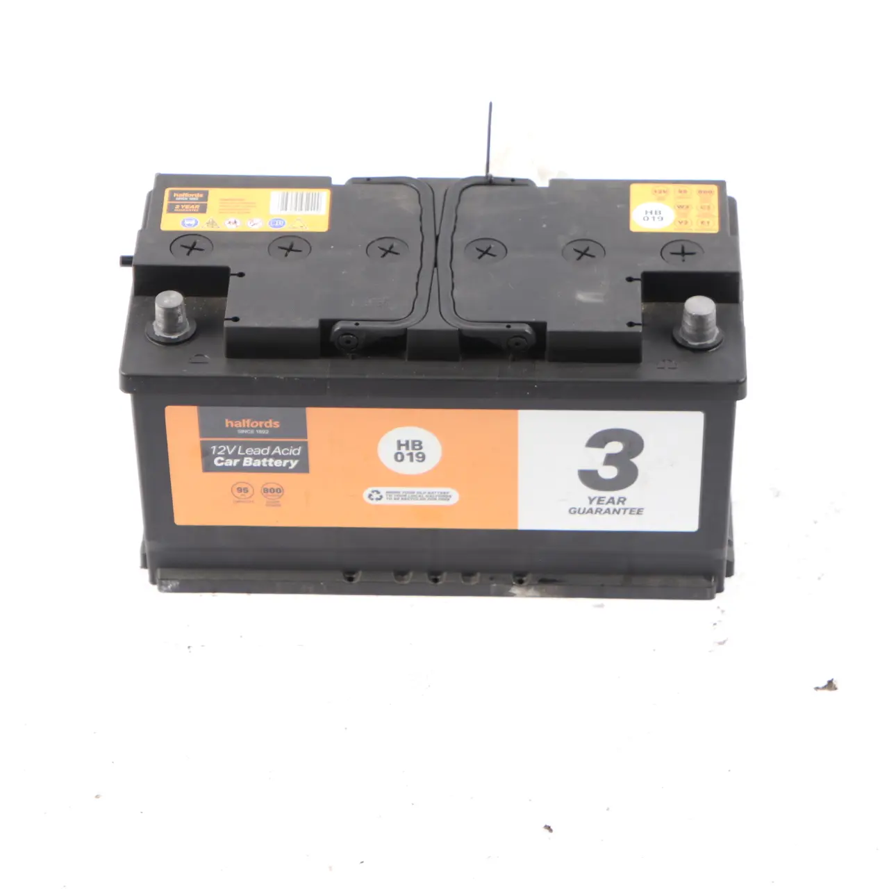 Halfords 12V Lead Acid Accumulator Battery 95Ah 800A HB019