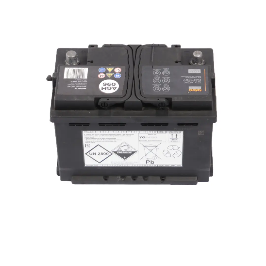 Halfords Advanced 12V AGM 096 Start Stop Accumulator Battery 70Ah 760A 