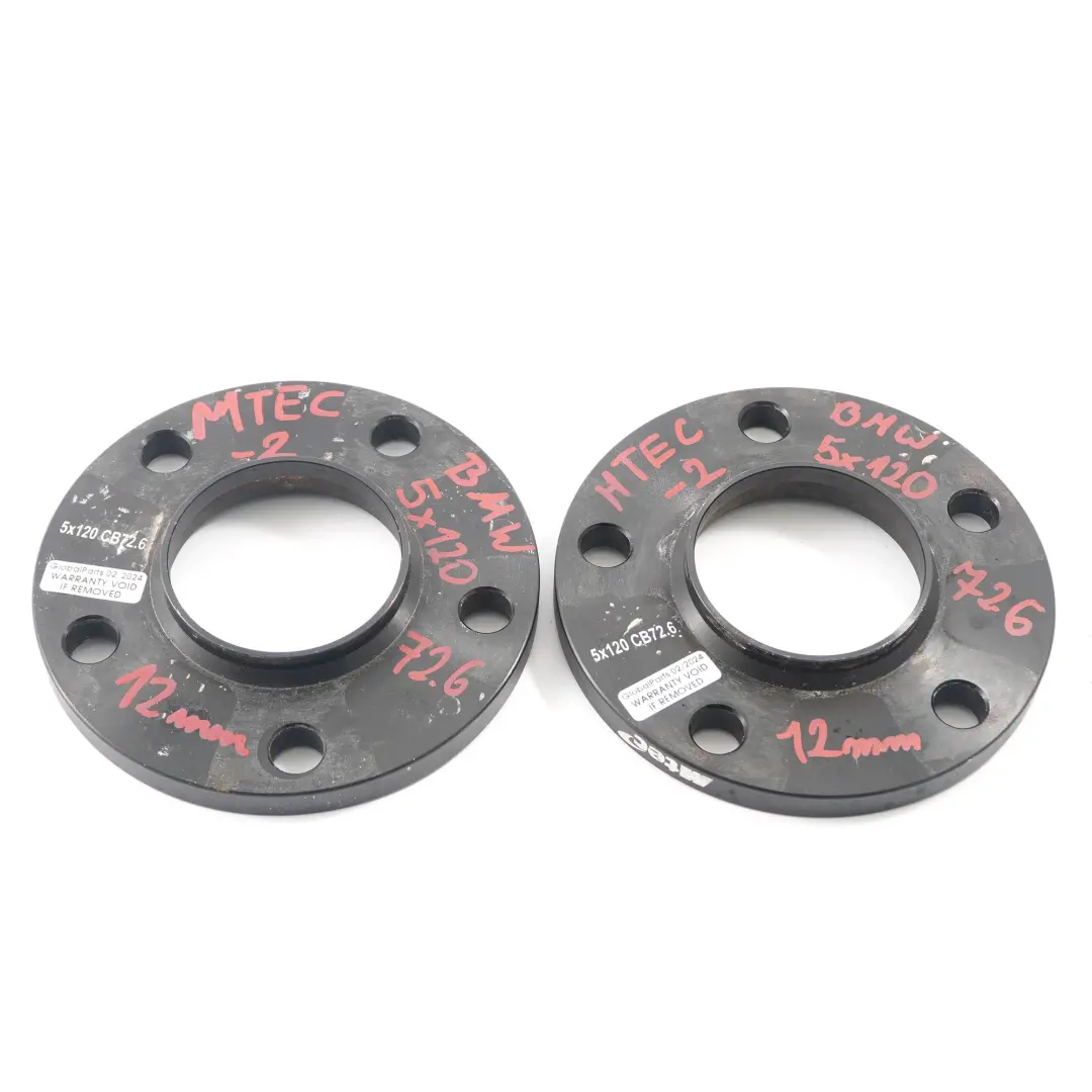 MTEC Alloy Wheel Spacers Hubcentric Shims BMW 5x120 72.6mm 12mm Pair