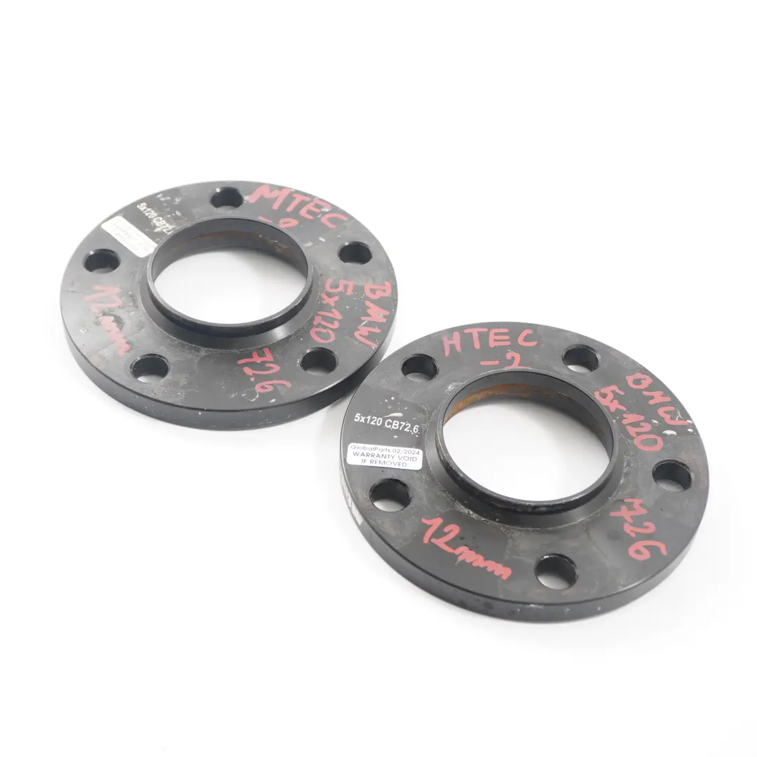 MTEC Alloy Wheel Spacers Hubcentric Shims BMW 5x120 72.6mm 12mm Pair