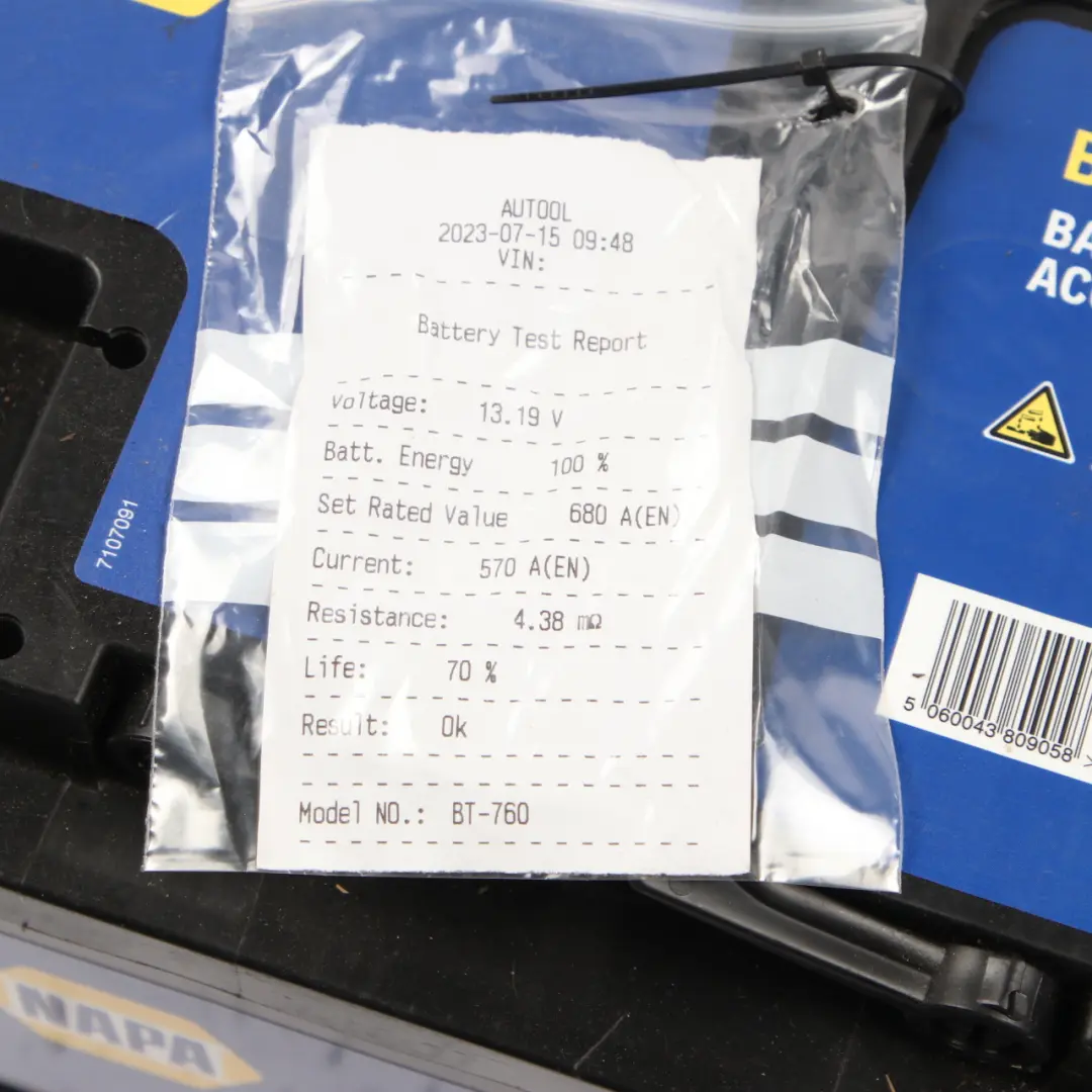 NAPA Accumulator Battery 74Ah 680A 12V 096N