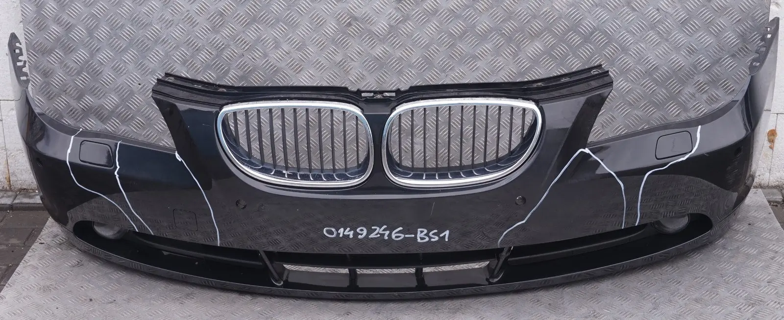 BMW 5 Series E60 E61 1 Complete Front Bumper Trim Panel Black Sapphire Metallic