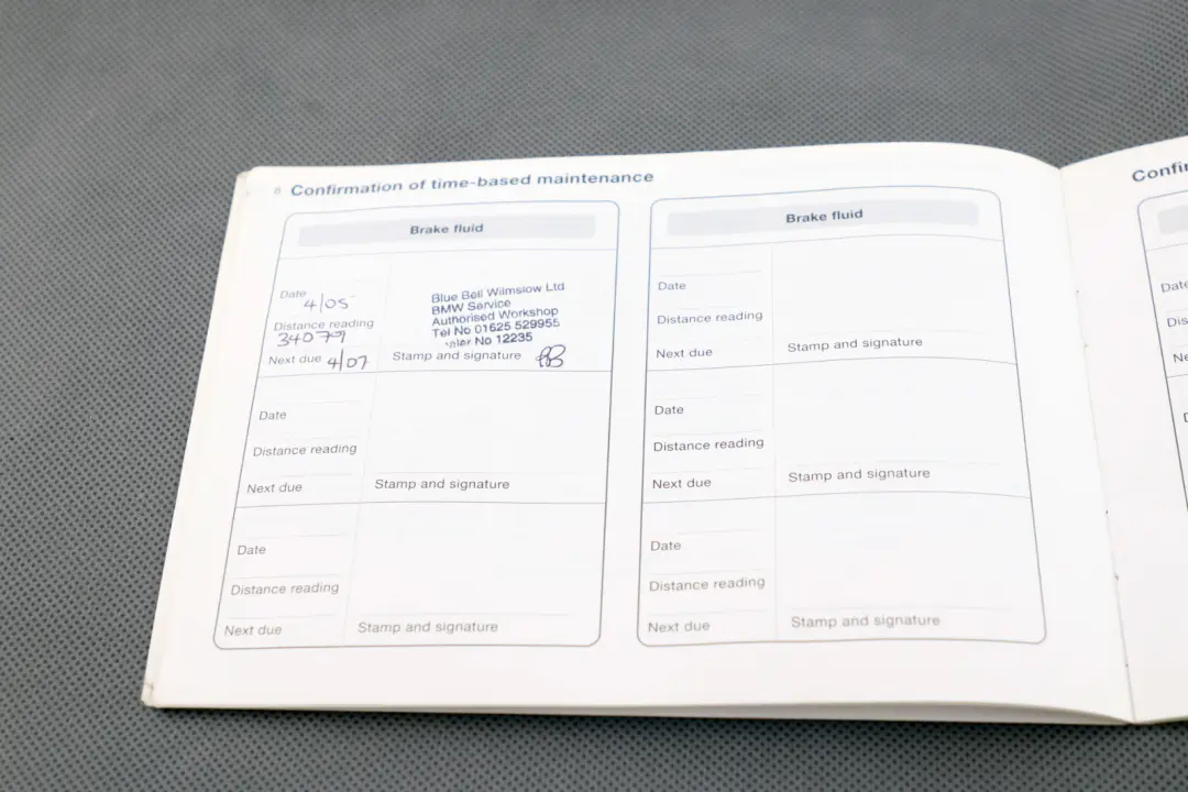 BMW X5 Series E53 1 Service Booklet Owner's Handbook Case Pouch Wallet