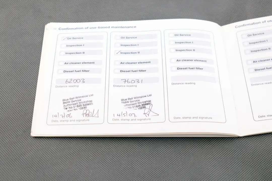 BMW X5 Series E53 1 Service Booklet Owner's Handbook Case Pouch Wallet