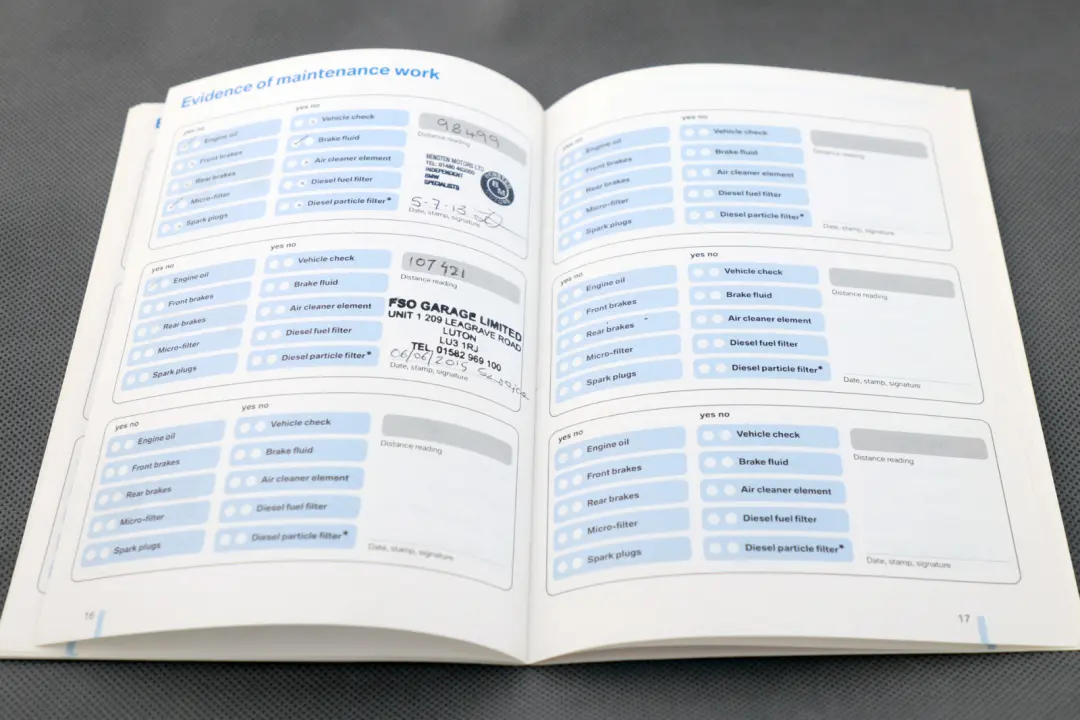 BMW 7 Series E65 Service Booklet Owner's Handbook Case Pouch Wallet