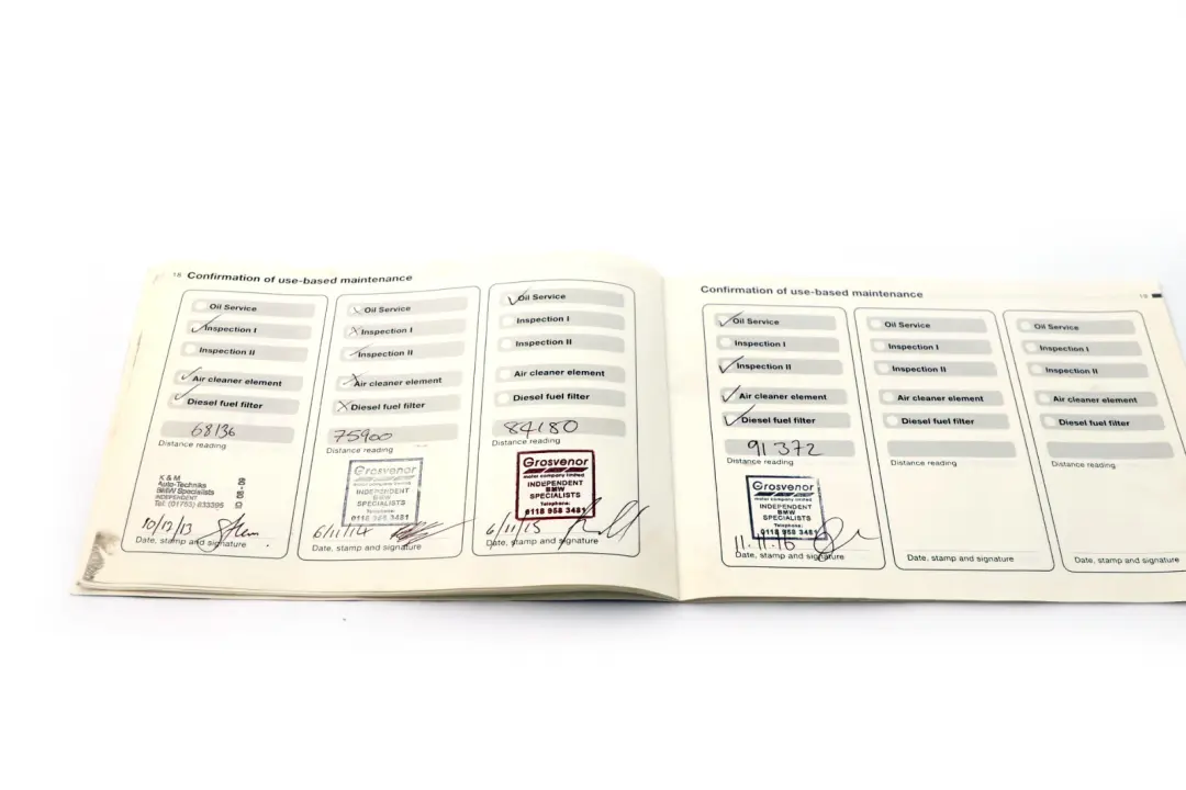 BMW 3 X3 X5 Series 1 E46 E53 E83 Service Booklet 01410011984 0011984