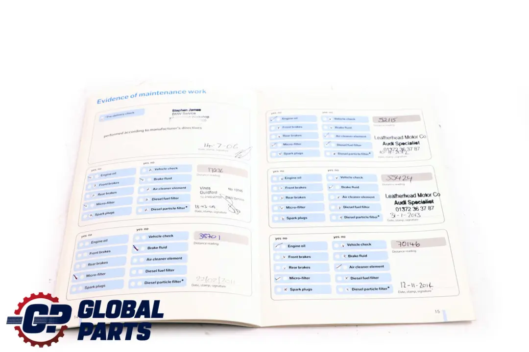 BMW 5 Series 2 E60 E61 Service Booklet Owner's Handbook Books Set Wallet Case