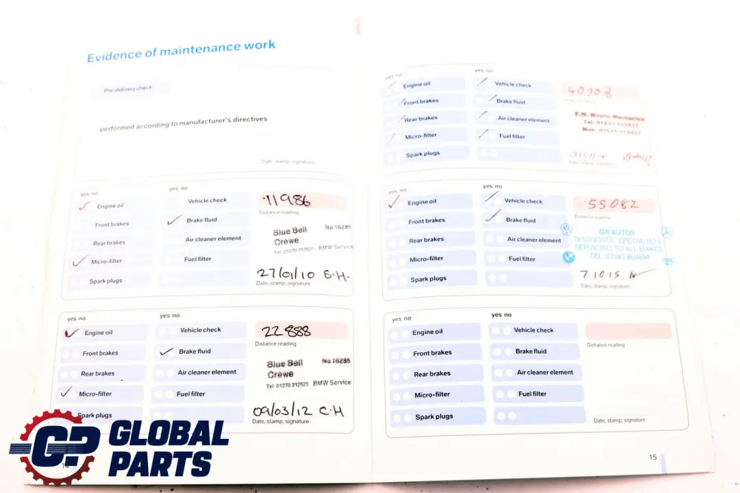 BMW 5 Series 3 E60 E61 LCI Service Booklet Owner's Handbook Books Set Case