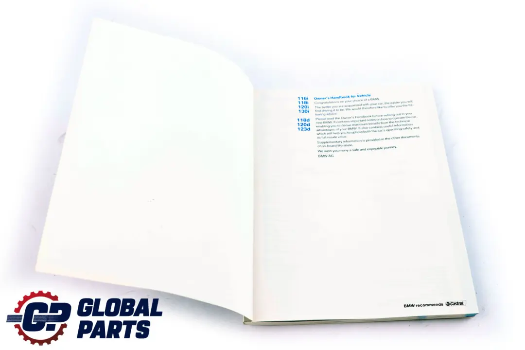 BMW 1 Series E81 E87 LCI Booklet Book Owner's Handbook 0014885